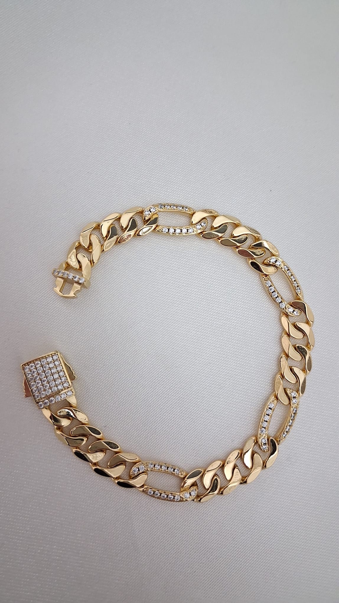 XUPING Bileklik - Kalın Zincir ve Oval Zirkon Detaylı